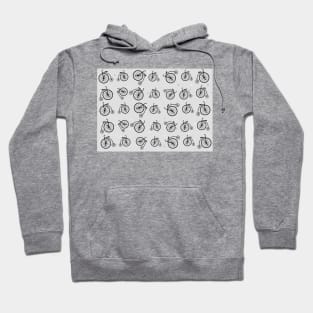 Retro Bicycle Seamless Pattern Hoodie